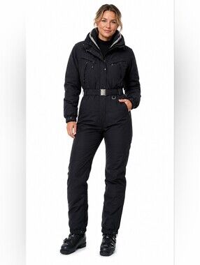 Killy Black Hooded Ski Snow Suit Set Jacket And Pants Women's 12